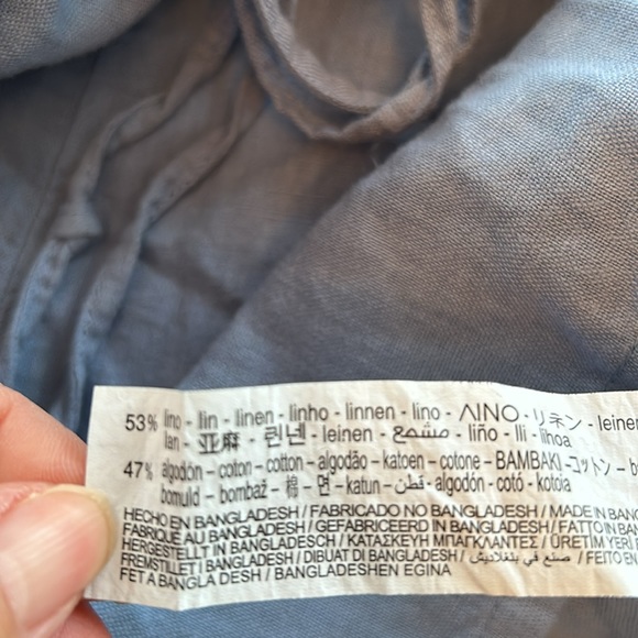 ZARA linen blend romper size large - Picture 9 of 9